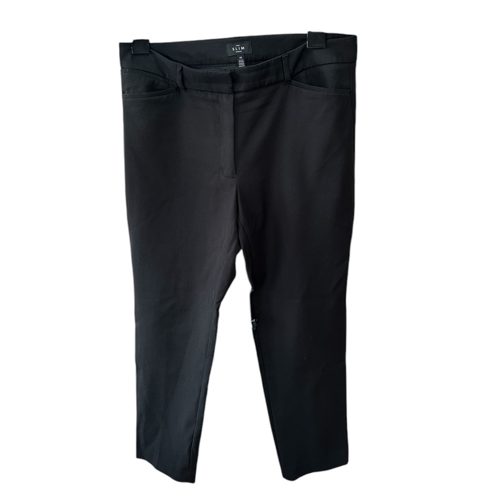 Bundle of 3 pairs of black work pants, all size 12, one new with tags